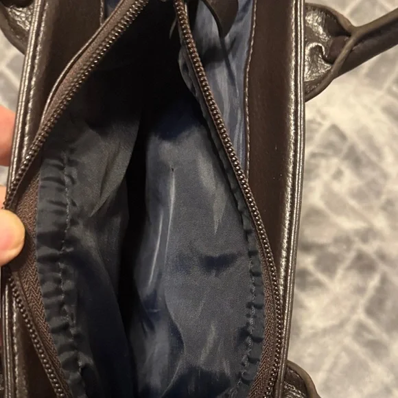 Tommy Hilfiger Brown and White Patterned Tote - Picture 8 of 10